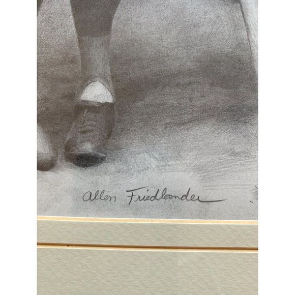 VTG Baseball Print Framed Matted Babe Ruth Lou Gehrig Friedlander Home Decor - Picture 4 of 9